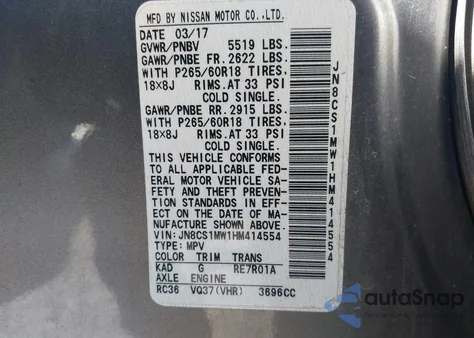 2017 Infiniti Qx70 z USA, uszkodzony, nr VIN JN8CS1MW1HM414554